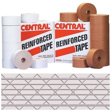 Bsc Preferred 3'' x 450' White Central 260 Reinforced Tape, 10PK T907260W